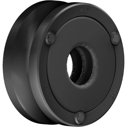 Masturbateur masculin automatique IKU noir compact avec texture interne stimulante et silicone doux pour plaisir masculin intense