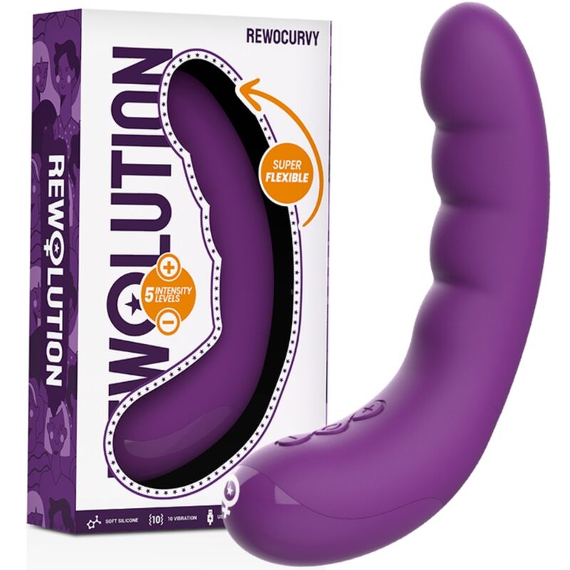Vibromasseur point G souple et puissant - "Rewocurvy" - Naturel Ethique