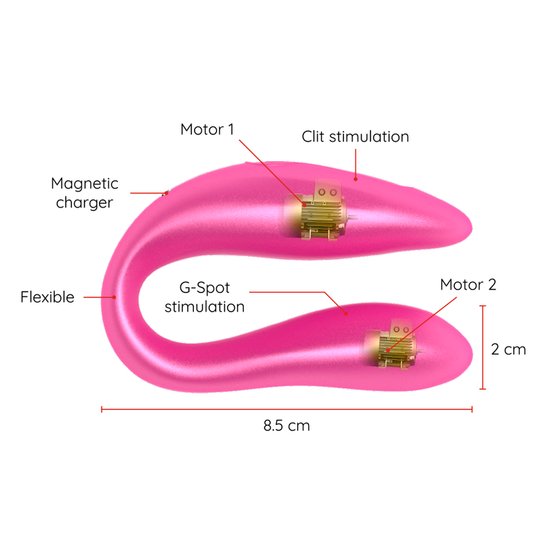 ONINDER - LISBOA G-SPOT & CLITORAL STIMULATEUR NOIR - APPLICATION GRATUITE - Naturel Ethique