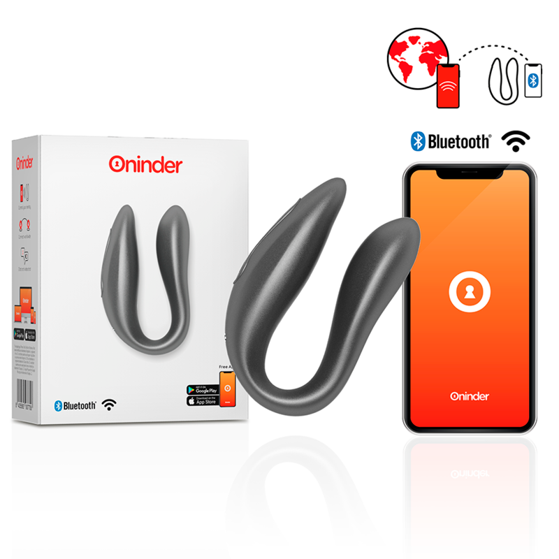 ONINDER - LISBOA G-SPOT & CLITORAL STIMULATEUR NOIR - APPLICATION GRATUITE - Naturel Ethique