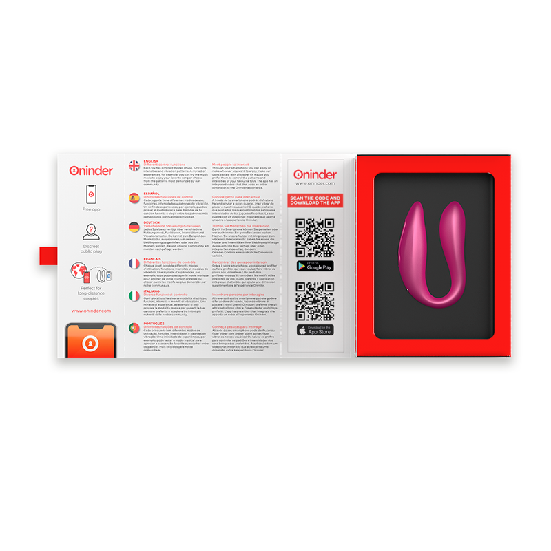 ONINDER - LISBOA G-SPOT & CLITORAL STIMULATEUR NOIR - APPLICATION GRATUITE - Naturel Ethique