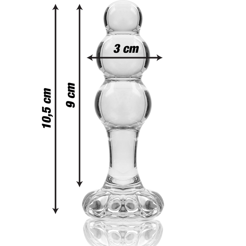 Plug anal en verre - Modèle 1 - Naturel Ethique