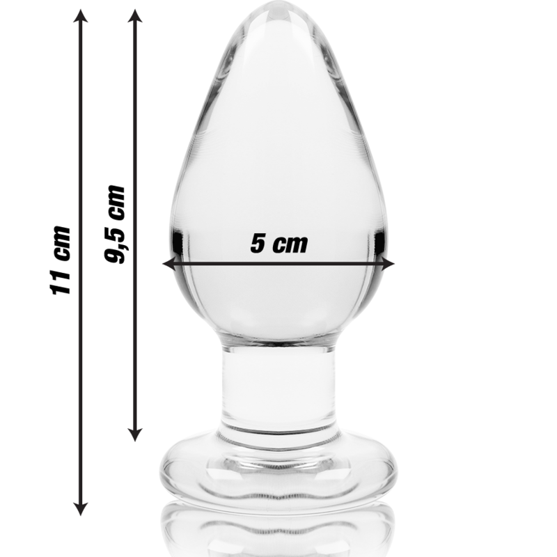 Plug anal en verre - Modèle 3 - Naturel Ethique