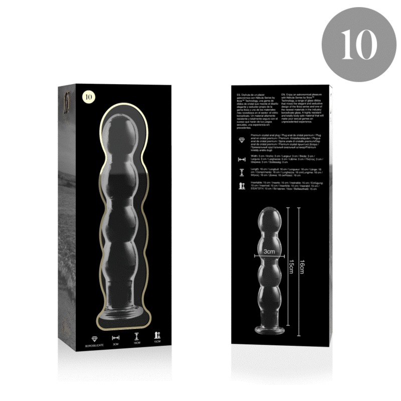 Plug anal en verre - Modèle 10 - Naturel Ethique