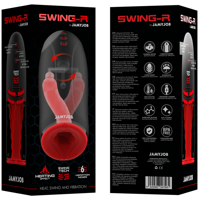 JAMYJOB - MASTURBATEUR EFFET CHAUFFANT SWING-R, SWING TECH ET VIBRATION - Naturel Ethique