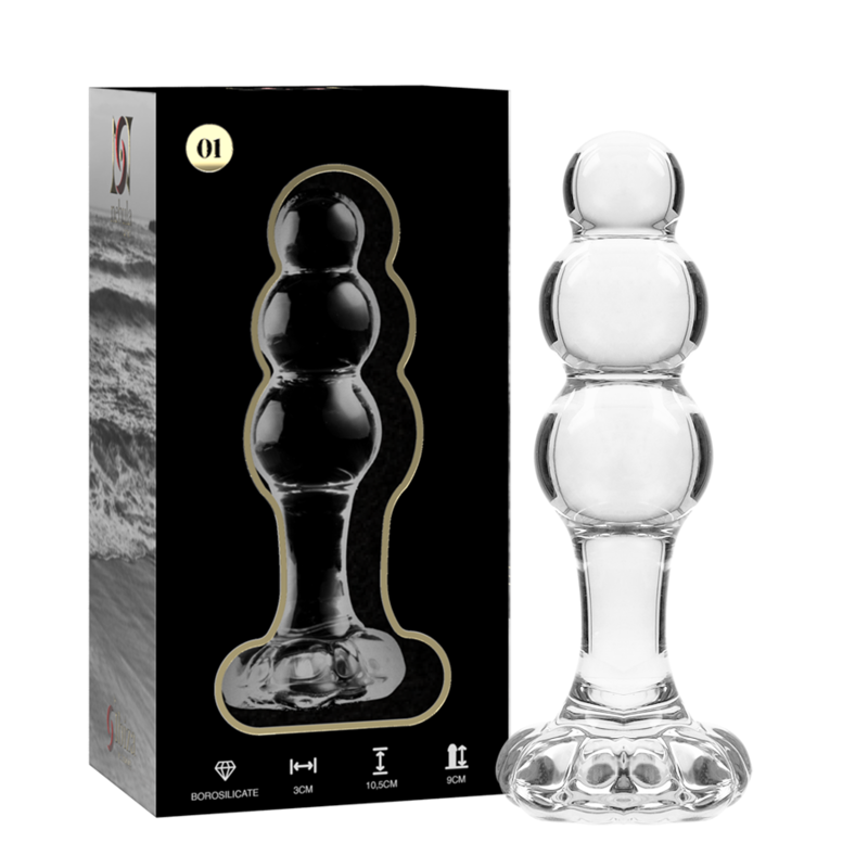 Plug anal en verre - Modèle 1 - Naturel Ethique