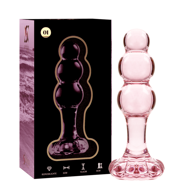 Plug anal en verre - Modèle 1 - Naturel Ethique
