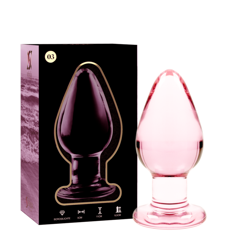 Plug anal en verre - Modèle 3 - Naturel Ethique