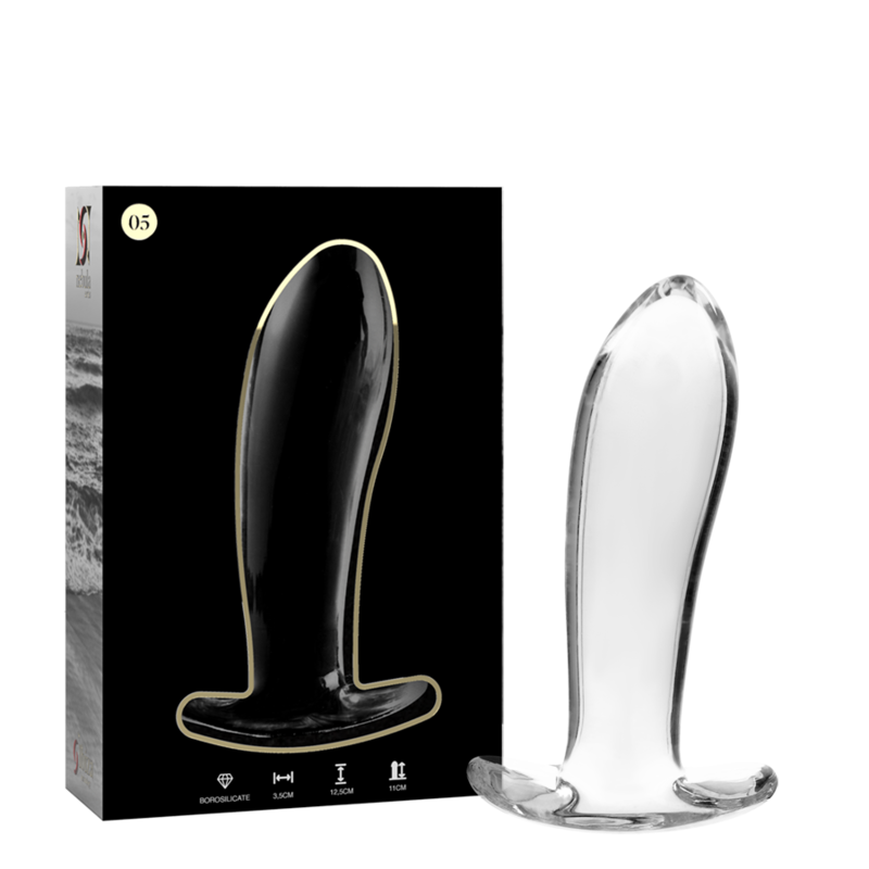 Plug anal en verre - Modèle 5 - Naturel Ethique