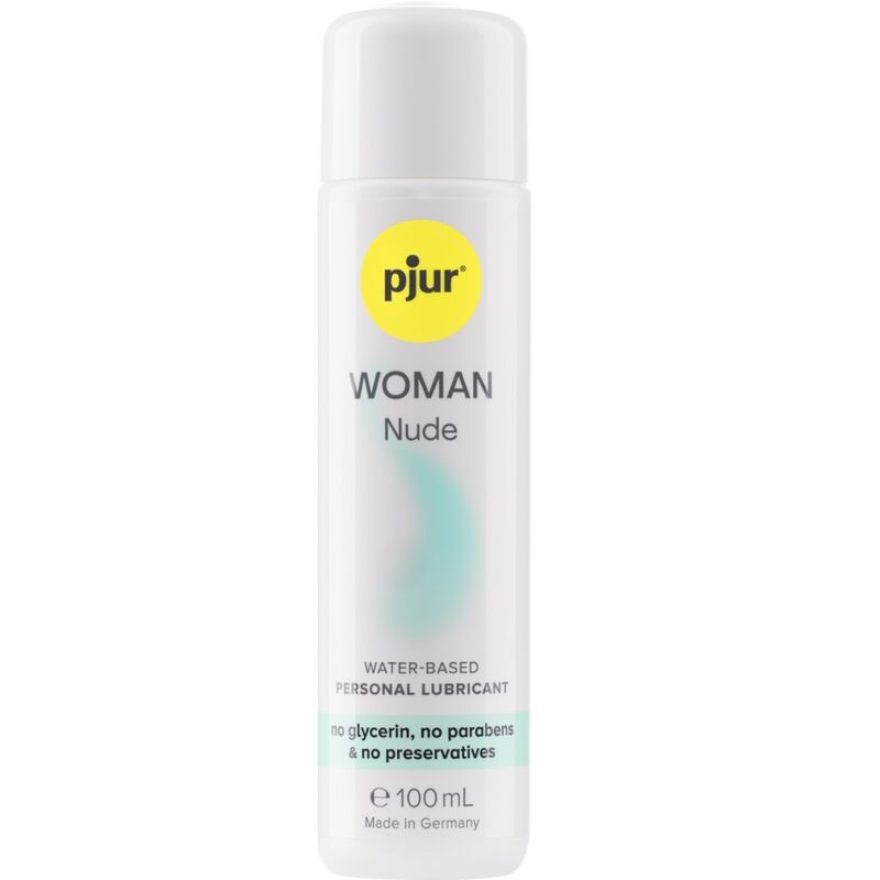 Lubrifiant intime Woman Nude de Pjur, base eau sans glycérine ni conservateurs, flacon