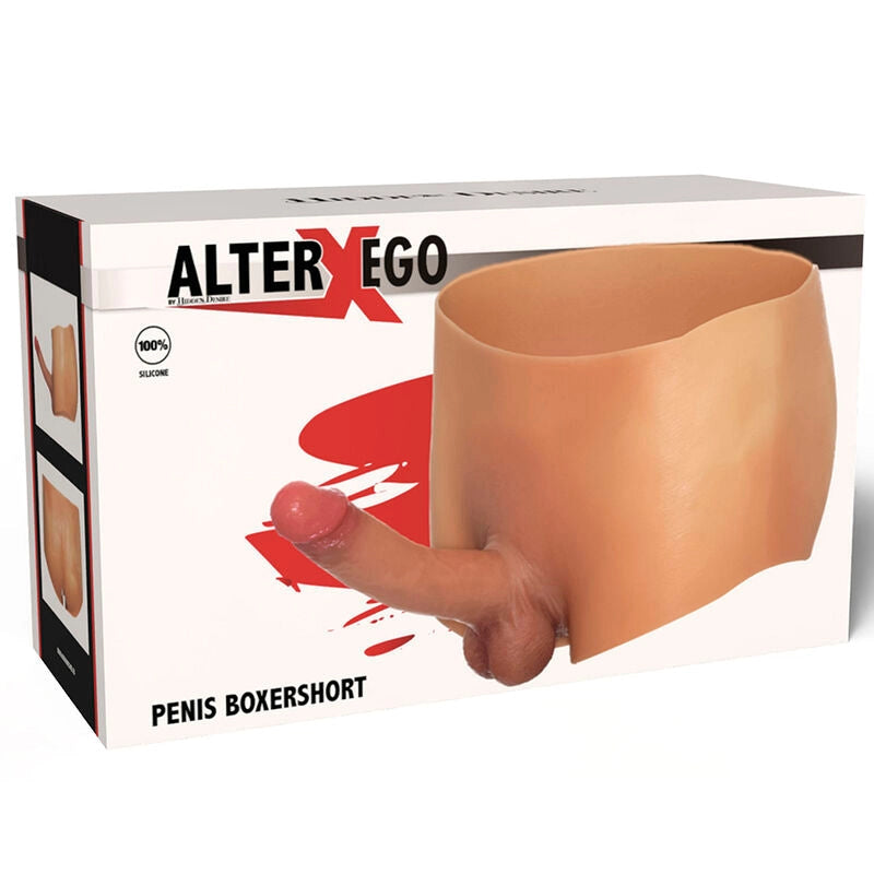 HIDDEN DESIRE - ALTER EGO BOXERSHOT AVEC PÉNIS 18 CM TAILLE S/M - Naturel Ethique