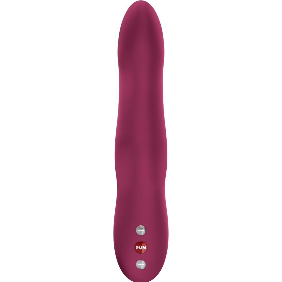 vibromasseur rose en silicone Fun Factory vue de face avec boutons de contrôle stimulation interne