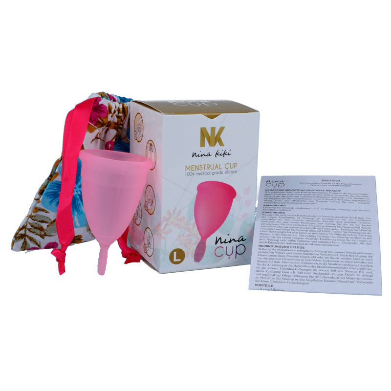 coupe menstruelle silicone médical certifié avec packaging et notice produit intime body-safe non poreux sans danger