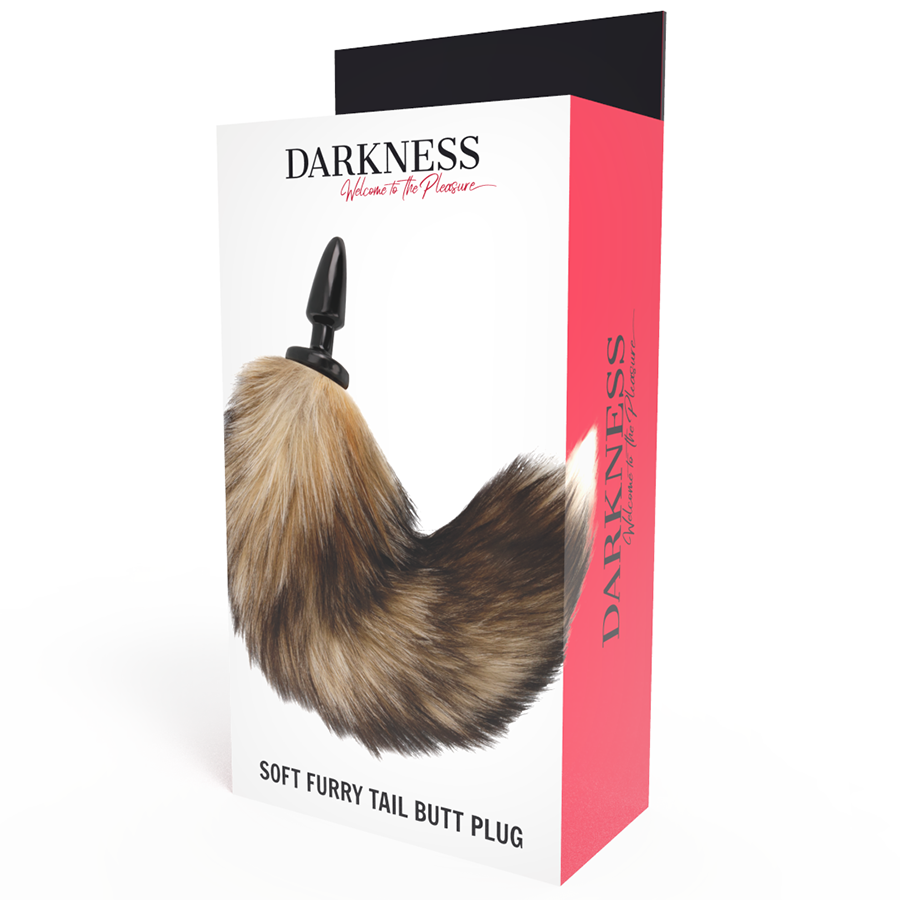 DARKNESS - QUEUE NATURELLE AVEC PLUG ANAL EN SILICONE 10 CM - Naturel Ethique
