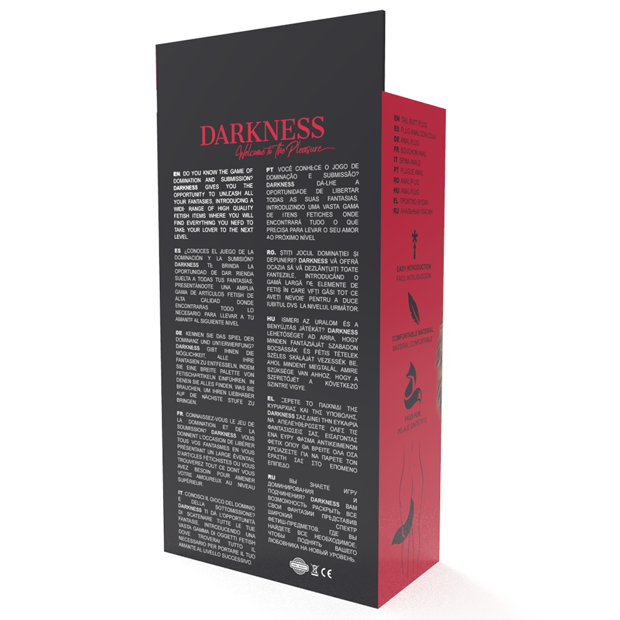 DARKNESS - QUEUE NATURELLE AVEC PLUG ANAL EN SILICONE 10 CM - Naturel Ethique
