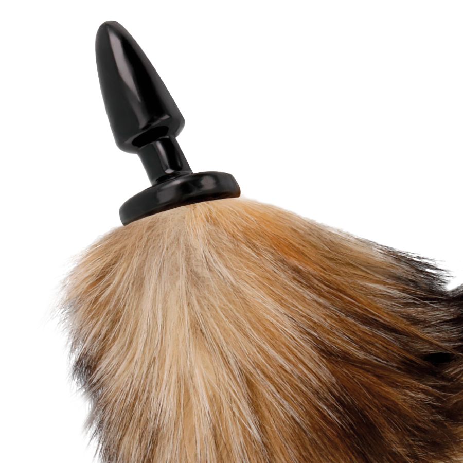 DARKNESS - QUEUE NATURELLE AVEC PLUG ANAL EN SILICONE 10 CM - Naturel Ethique