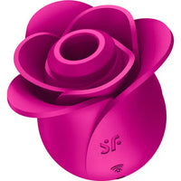 Mini wand rose et stimulateur clitoridien air pulsé en forme de rose