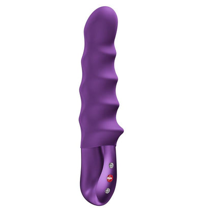 Fun Factory Stronic Surf violet foncé, gode va-et-vient à tige ondulée et pointe courbe