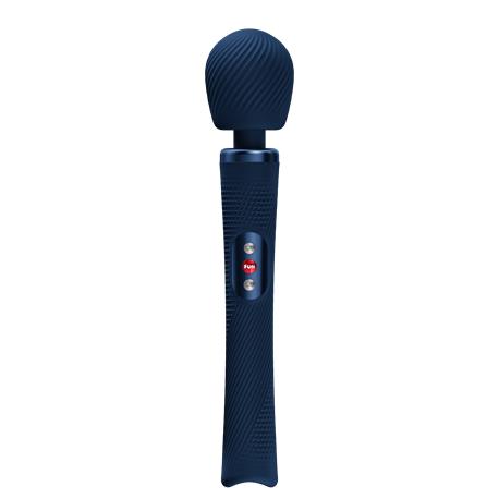 Vibromasseur wand Fun Factory Vim bleu nuit en silicone body-safe vue de face