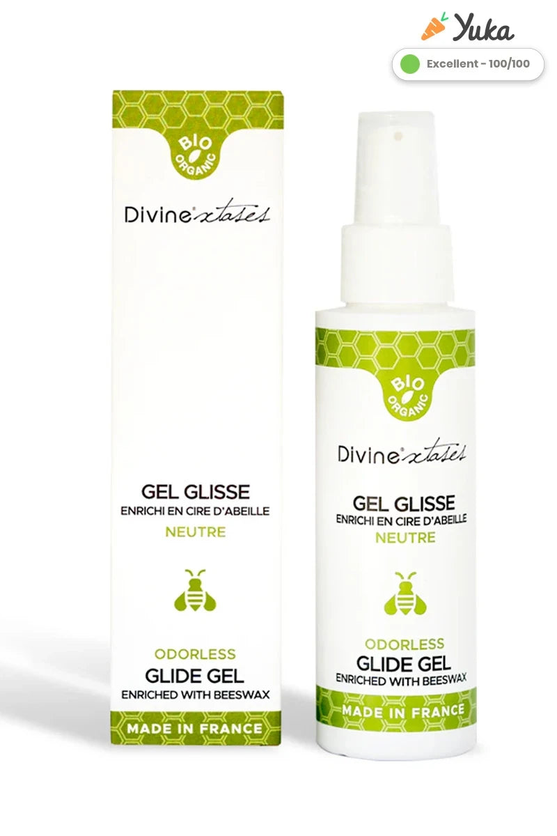 Lubrifiant bio naturel Divinextases made in France — flacon pompe 100ml sans paraben sans alcool