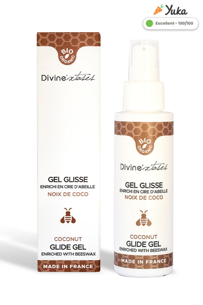 Lubrifiant bio parfumé coco Divinextases made in France — comestible formule naturelle sans paraben 100ml