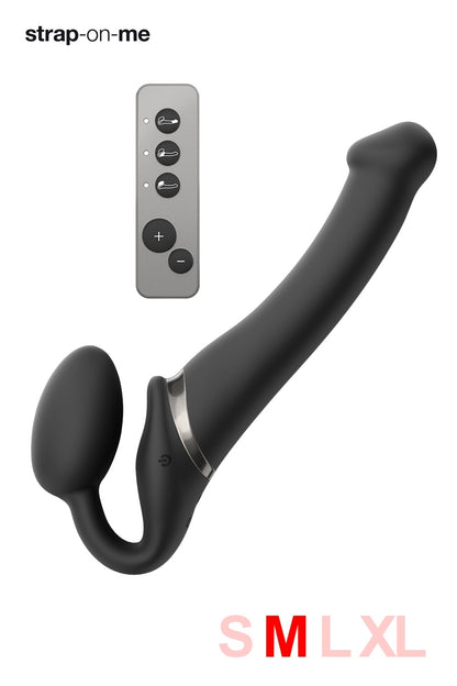 Gode Strap On Me vibrant sans harnais, coloris noir, taille M
