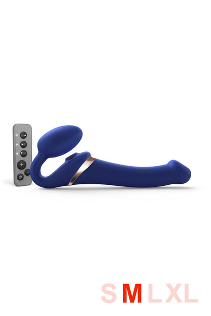 Gode ceinture multi orgasme Strap-On-Me, coloris bleu nuit, taille M