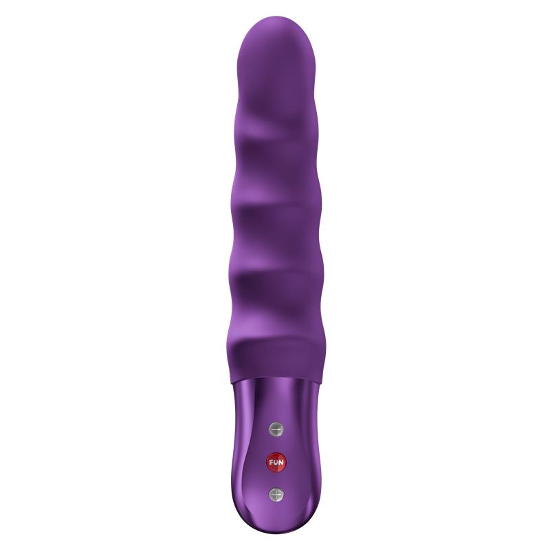 Pulsateur Fun Factory Stronic Surf en silicone, relief ondulé sur toute la tige