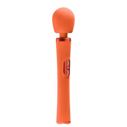 Vibromasseur wand Fun Factory Vim orange en silicone body-safe vue de face