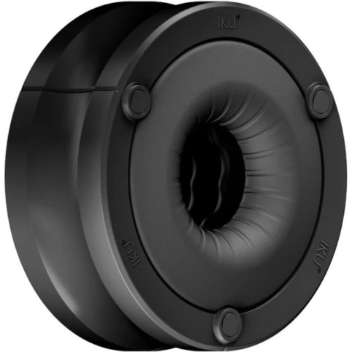 Masturbateur masculin automatique IKU noir avec manchon intérieur texturé en silicone, stimulateur réaliste à succion et vibrations pour plaisir intime homme