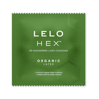 Préservatif LELO HEX Organic en latex naturel vert