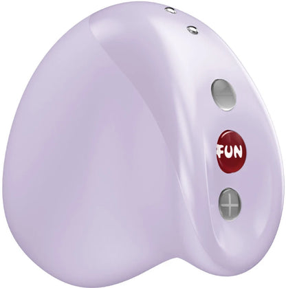 Stimulateur clitoridien Fun Factory en silicone médical violet avec design compact et boutons intuitifs vu de côté