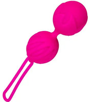 Mini wand violet et boules de geisha doubles en silicone