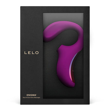 Lelo Enigma rose profond, vibromasseur double stimulation sonique dans sa boîte