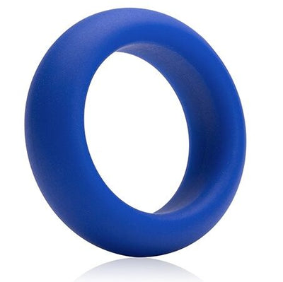 Anneau pénien silicone extensible bleu – cockring souple body-safe maintien érection