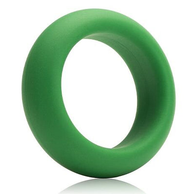 Anneau pénien silicone extensible vert– cockring souple body-safe maintien érection