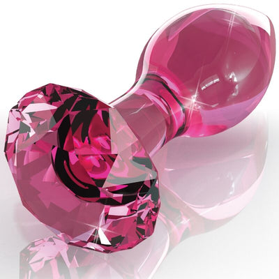 plug anal bijou rose design élégant accessoire intime luxe en verre