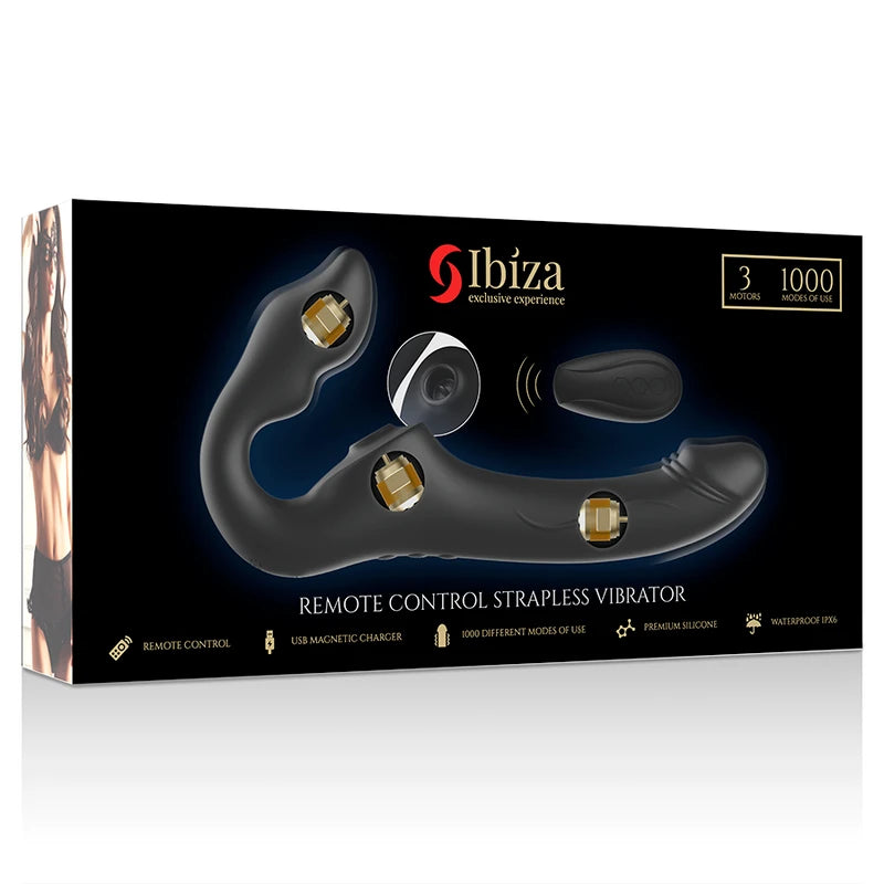 Stimulateur prostatique Ibiza avec télécommande et 1000 modes – sextoy puissant à double stimulation point P et périnée