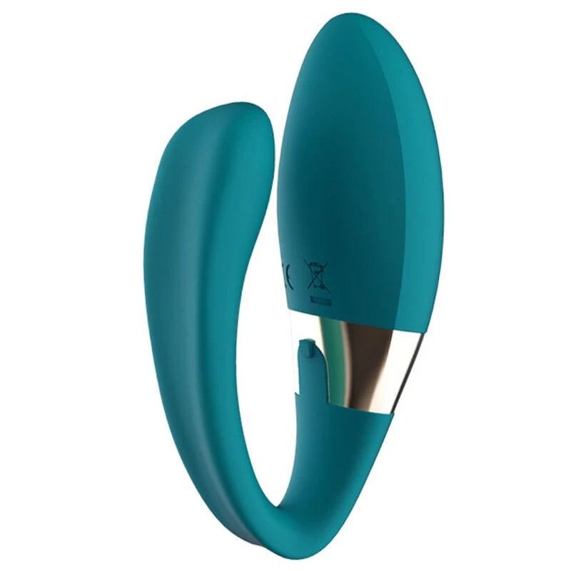 Vibromasseur couple double stimulation en silicone vert avec design ergonomique pour plaisir partagé et stimulation clitoridienne