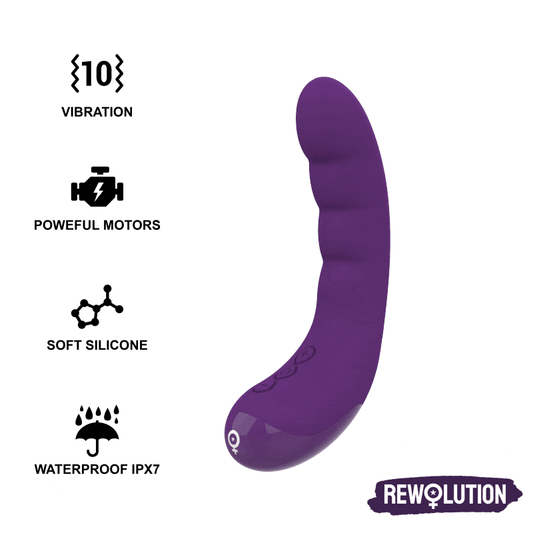 Vibromasseur point G souple et puissant - "Rewocurvy" - Naturel Ethique