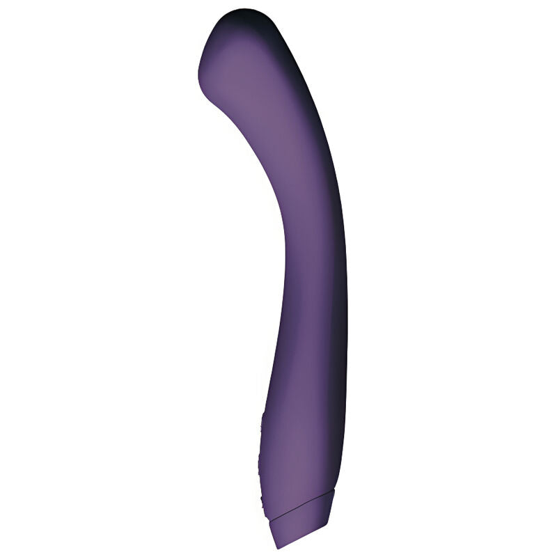 Vibromasseur point G violet en silicone body-safe, tête courbée pour stimulation ciblée