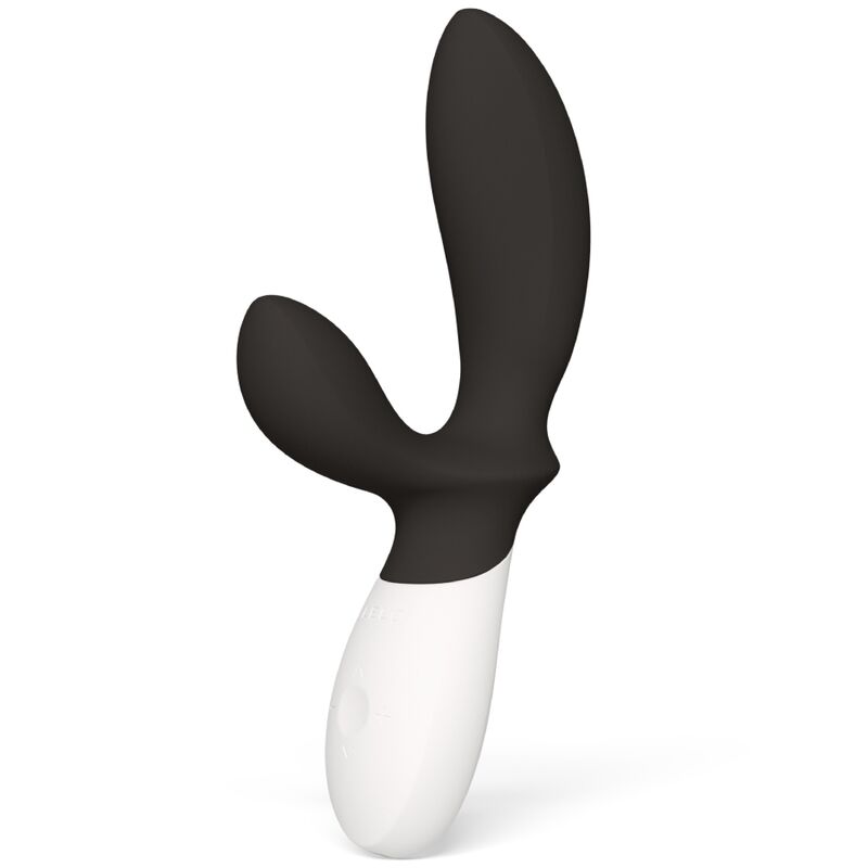Vibromasseur rabbit LELO en silicone noir avec manche blanc et double stimulation