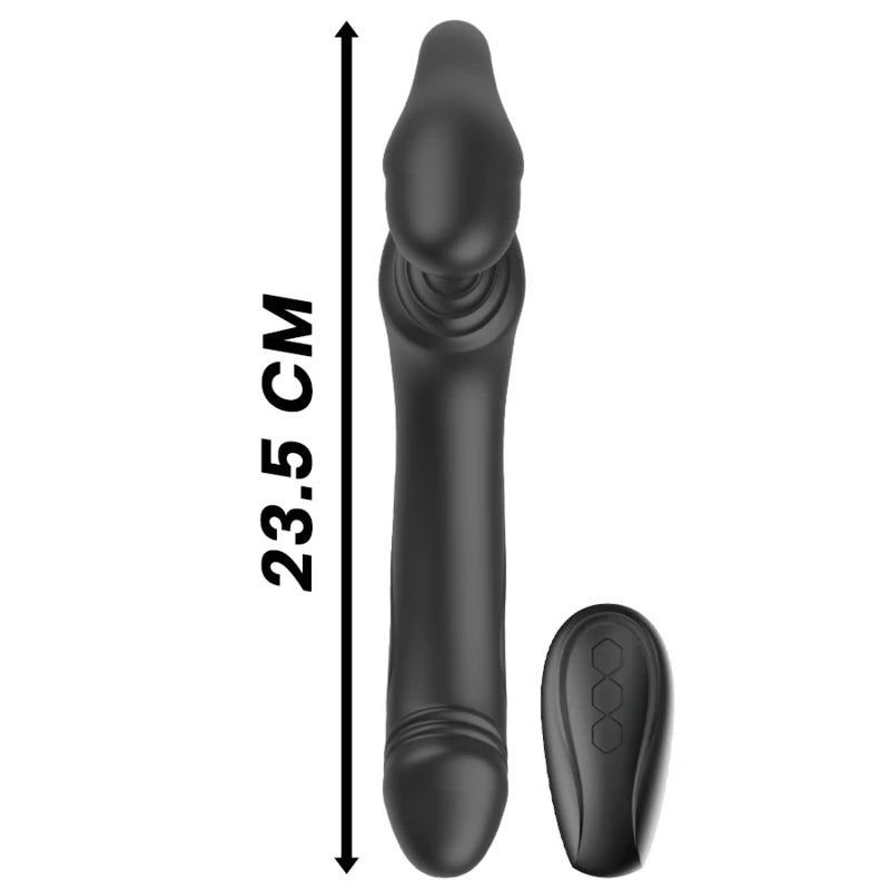 Vibromasseur prostatique télécommandé 23,5 cm silicone médical — livraison discrète