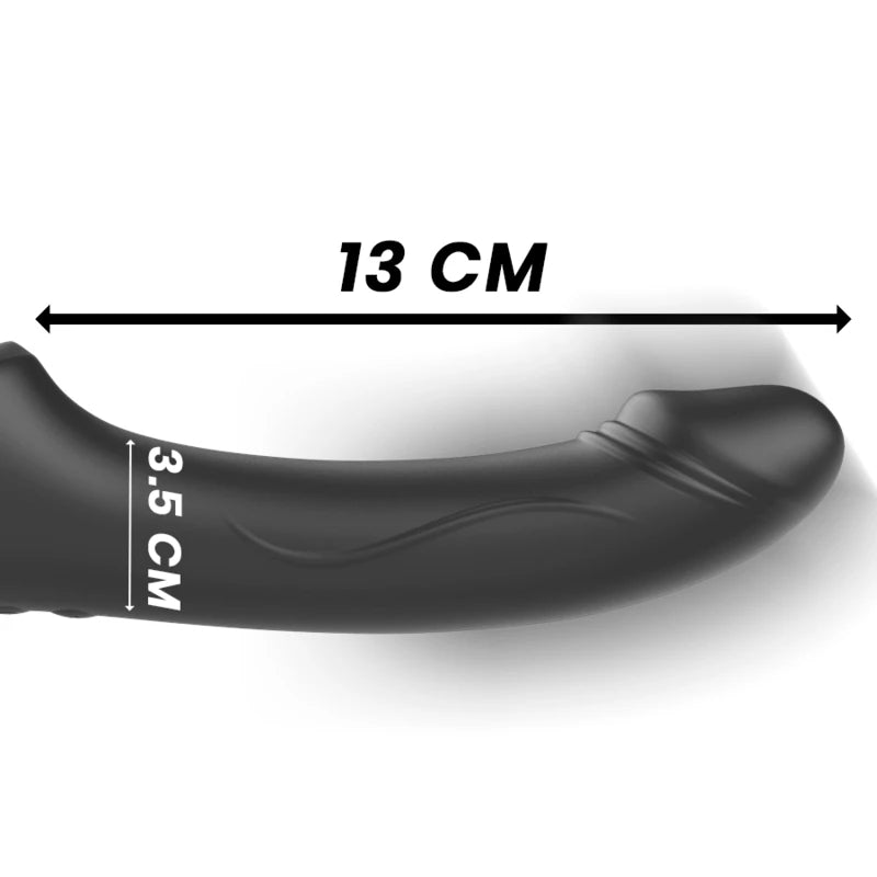 Branche externe gode ceinture strapless 13 cm longueur insertable — diamètre 3,5 cm silicone médical