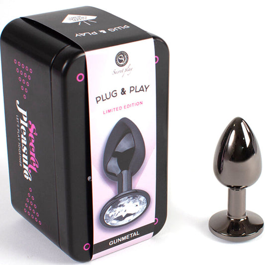 SECRETPLAY - PLUG ANAL EN GUNMETAL PETITE TAILLE 7 CM - Naturel Ethique