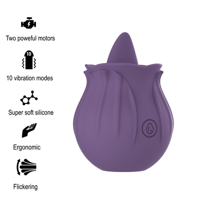 Stimulateur clitoridien en forme de rose - Naturel Ethique