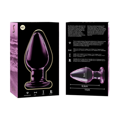 Plug anal en verre - Modèle 3 - Naturel Ethique