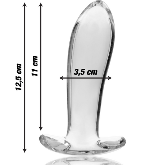 Plug anal en verre - Modèle 5 - Naturel Ethique
