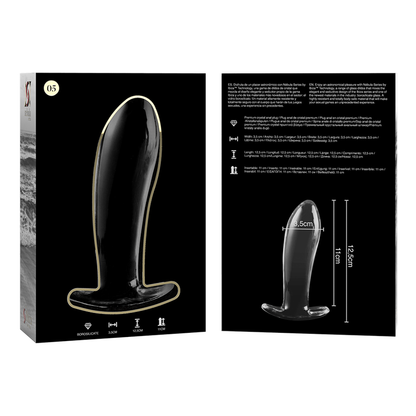 Plug anal en verre - Modèle 5 - Naturel Ethique