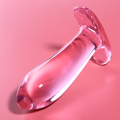 Plug anal transparent t-bar Hot Pink